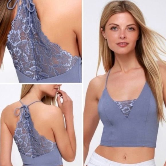 Free People Tops - FP Century Brami Longline Chambray Bralette